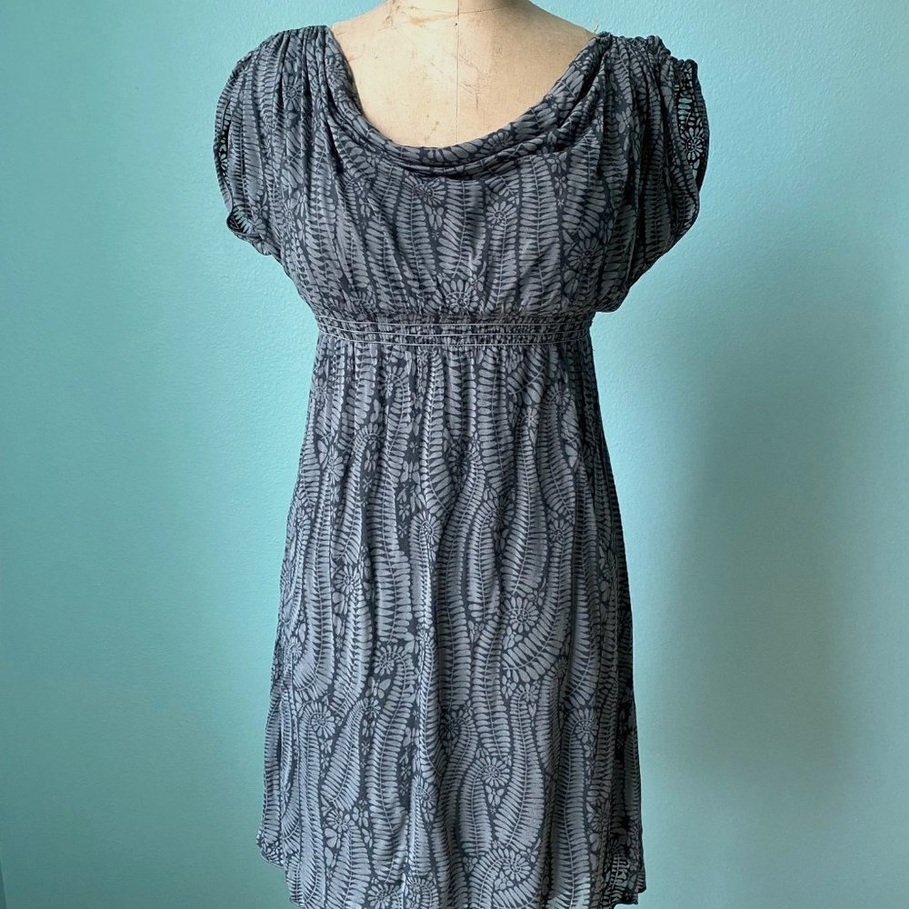 Studio M grey jersey stretch mini dress / XS / xsmall lightweight summer